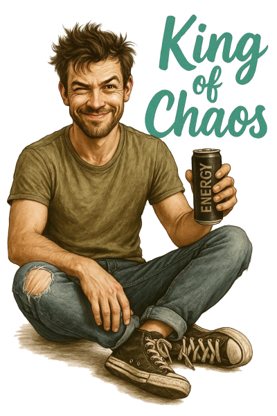 Keramikbecher "King of Chaos"  braune Haare